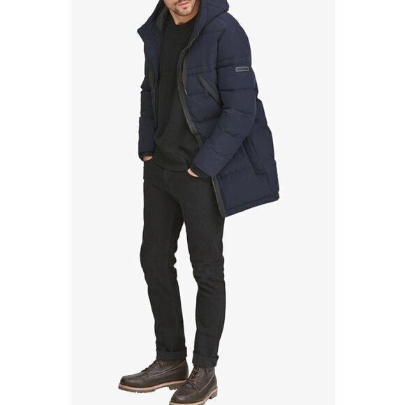 NWT Marc New York Size L Holden Water Resistant Down&Feather Fill Quilted Coat - Picture 1 of 13